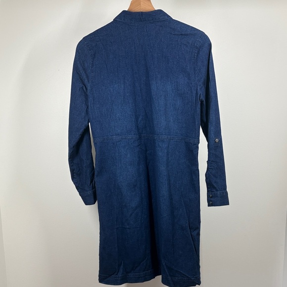 J. Jill Denim Chambray Blue Shirt Dress - Picture 4 of 6
